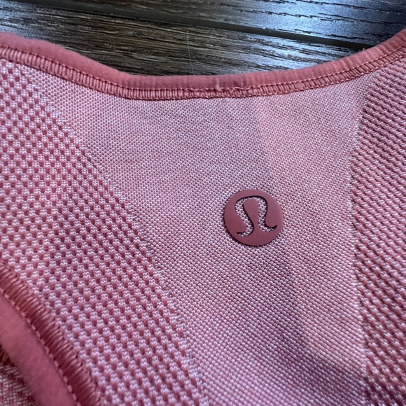 Lululemon Ebb to Train *Abstract Women's Sports Bra Copper Clay/Angel Wing, Sz 8 - Picture 4 of 8